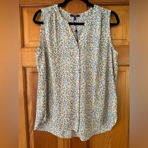 NYDJ Sleeveless Pintuck Blouse, NWT, Medium